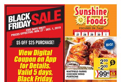 Sunshine Foods 5 Day Sale Ad Flyer November 27 to December 1, 2020
