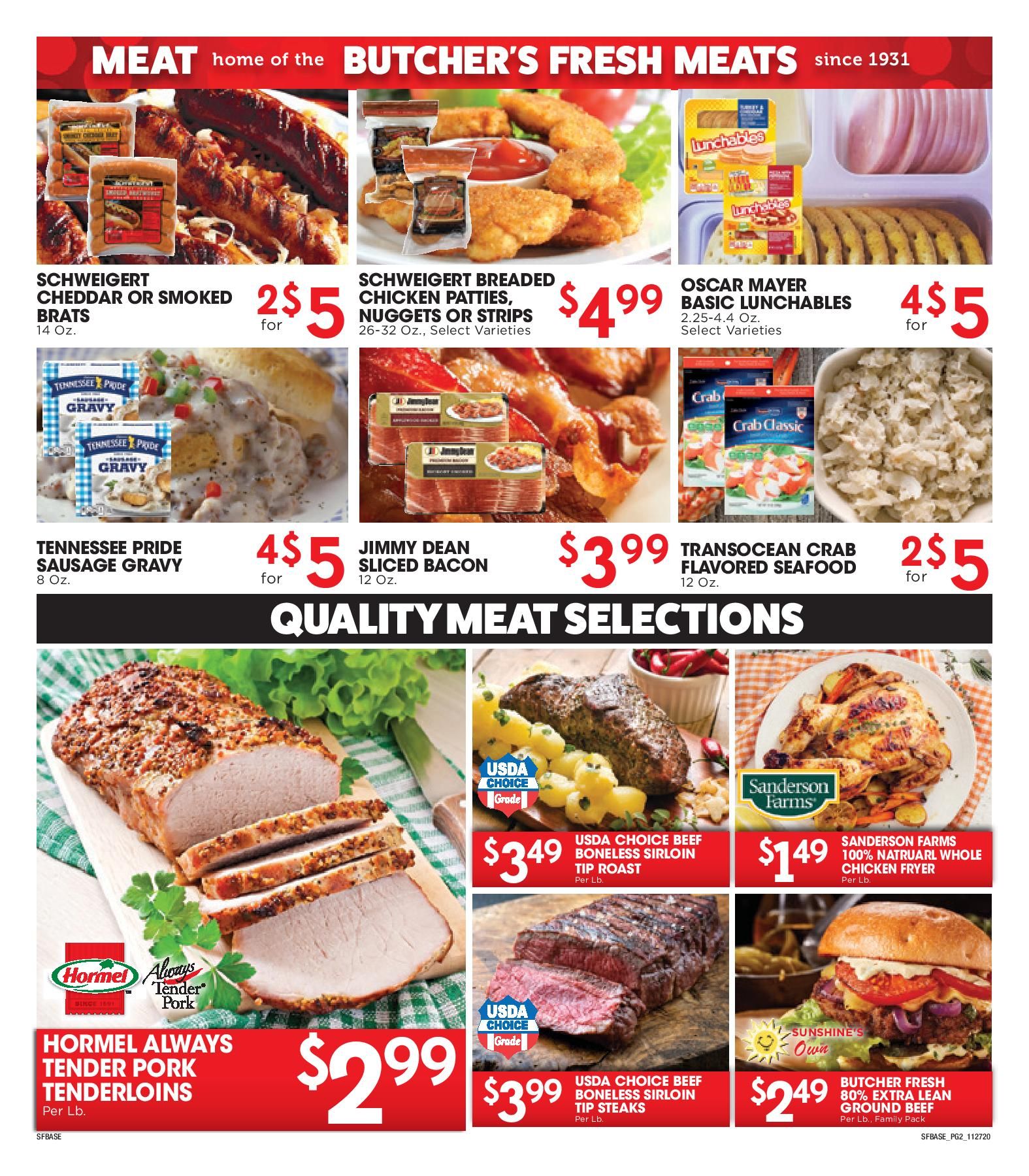 Sunshine Foods 5 Day Sale Ad Flyer November 27 to December 1, 2020