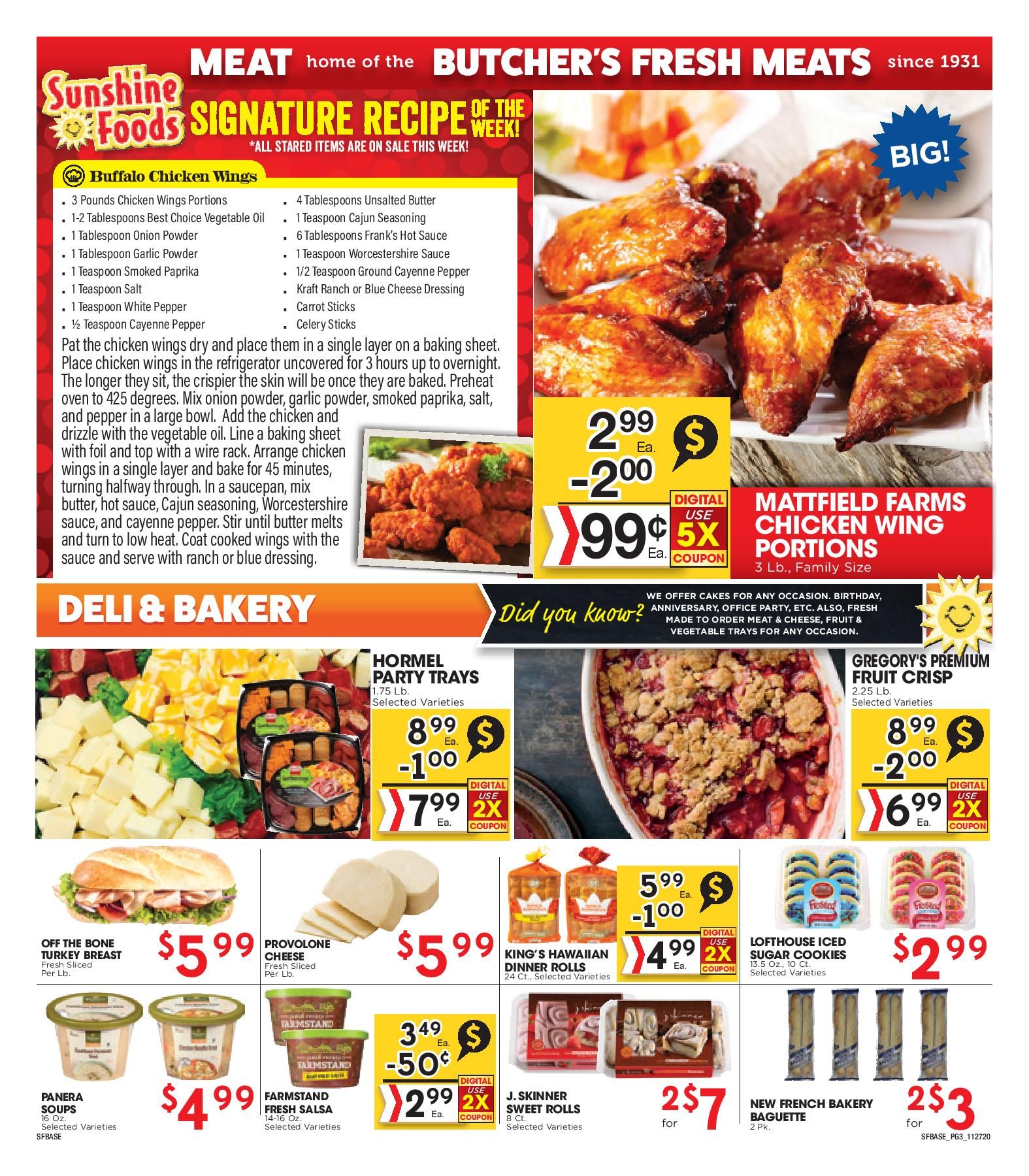 Sunshine Foods 5 Day Sale Ad Flyer November 27 to December 1, 2020