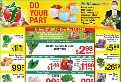 Fruiticana (Calgary) Flyer November 27 to December 3