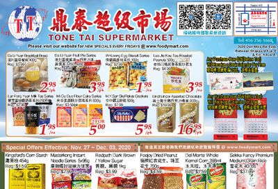 Tone Tai Supermarket Flyer November 27 to December 3