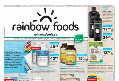 Rainbow Foods Health First Flyer September 1 to 30