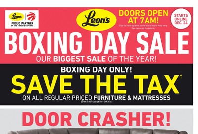 Leon's 2019 Boxing Day Sale Flyer December 24 to January 8