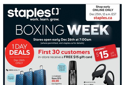 Staples 2019 Boxing Week Flyer December 26 to 31