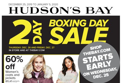 Hudson's Bay 2019 Boxing Week Flyer December 25 to January 5