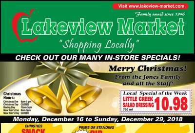 Lakeview Market Flyer December 16 to 29