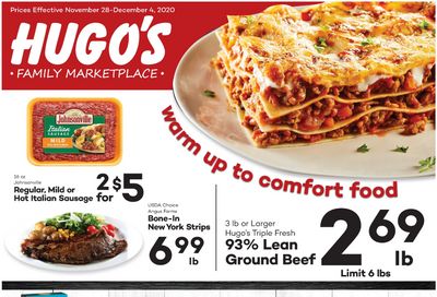 Hugo's Family Marketplace Weekly Ad Flyer November 28 to December 4, 2020