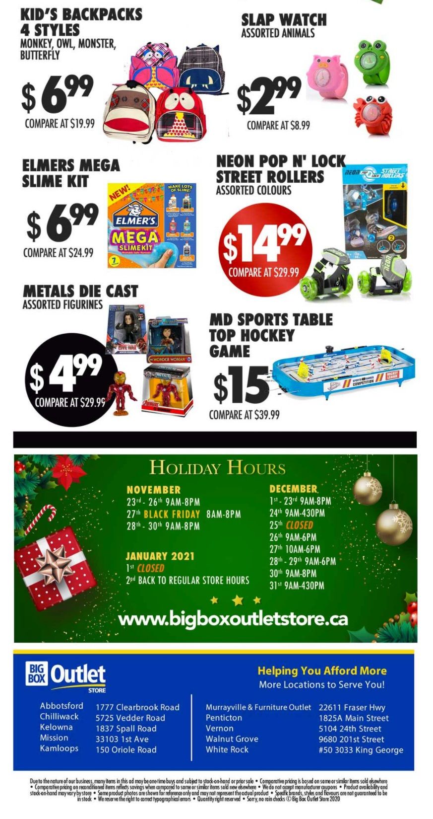 Big Box Outlet Store Flyer November 27 to 29