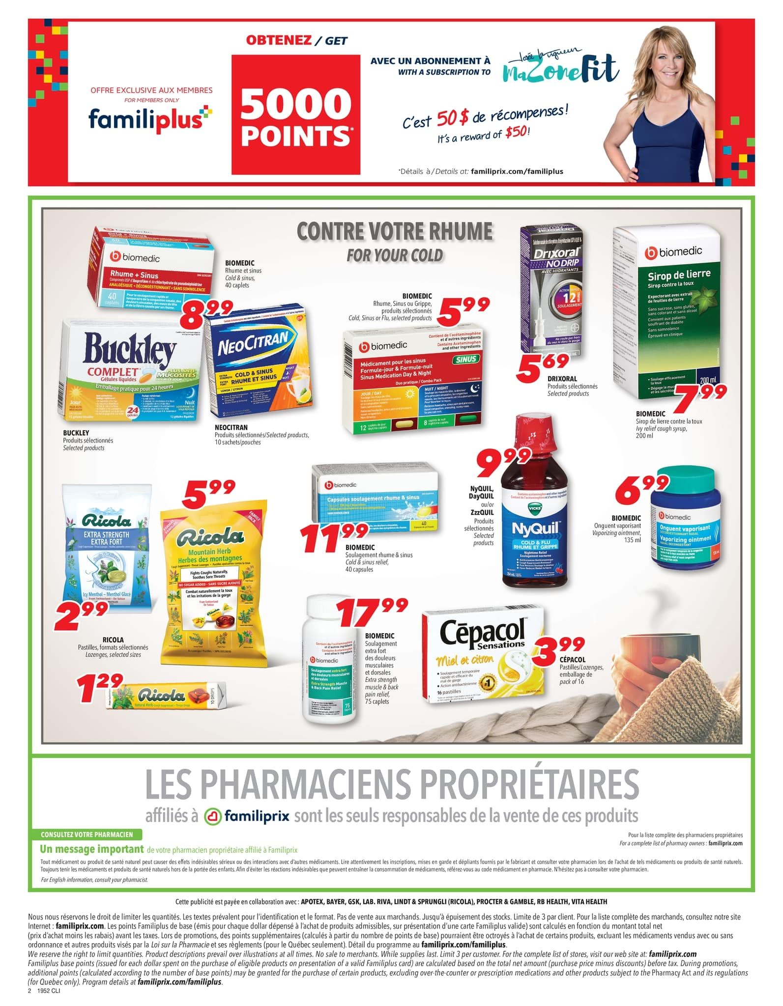 Familiprix Clinique Flyer December 26 to January 1