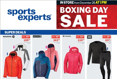 Sports Experts Boxing Day Sale Flyer December 26 and 27