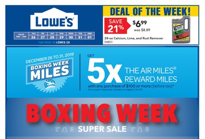 Lowe's Boxing Week Flyer December 26 to January 1