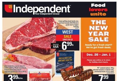 Independent Grocer (West) Flyer December 26 to January 1