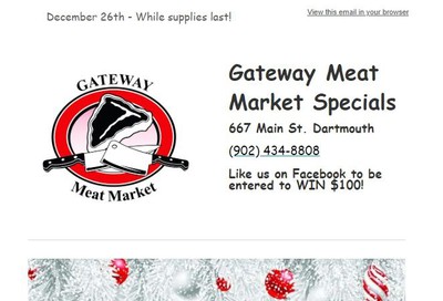 Gateway Meat Market Flyer December 26 to January 1