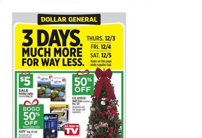 Dollar General (TX) Weekly Ad Flyer November 29 to December 5