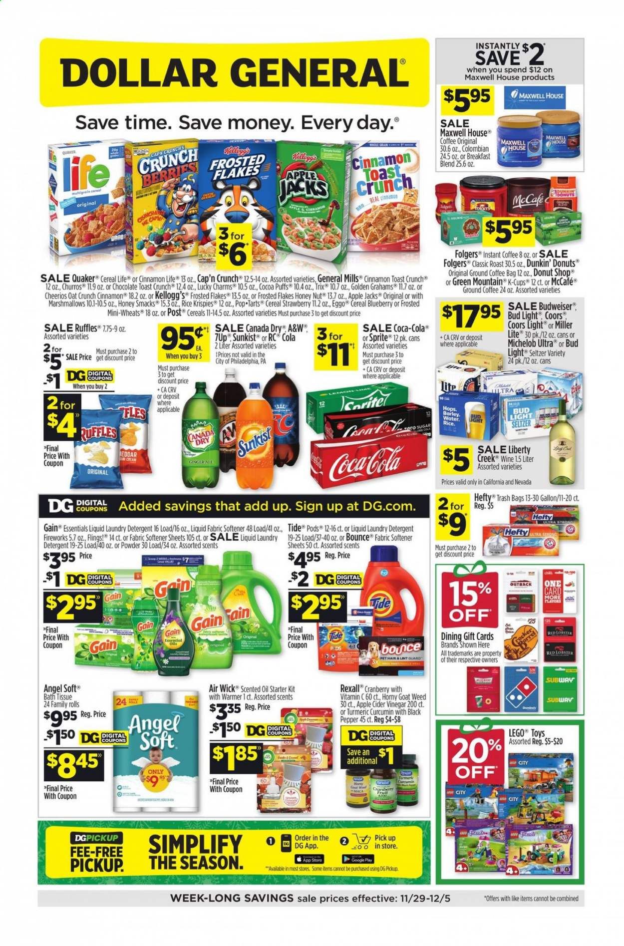 Dollar General (CA, NV) Weekly Ad Flyer November 29 to December 5