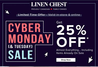 Linen Chest Cyber Monday Flyer November 30 and December 1