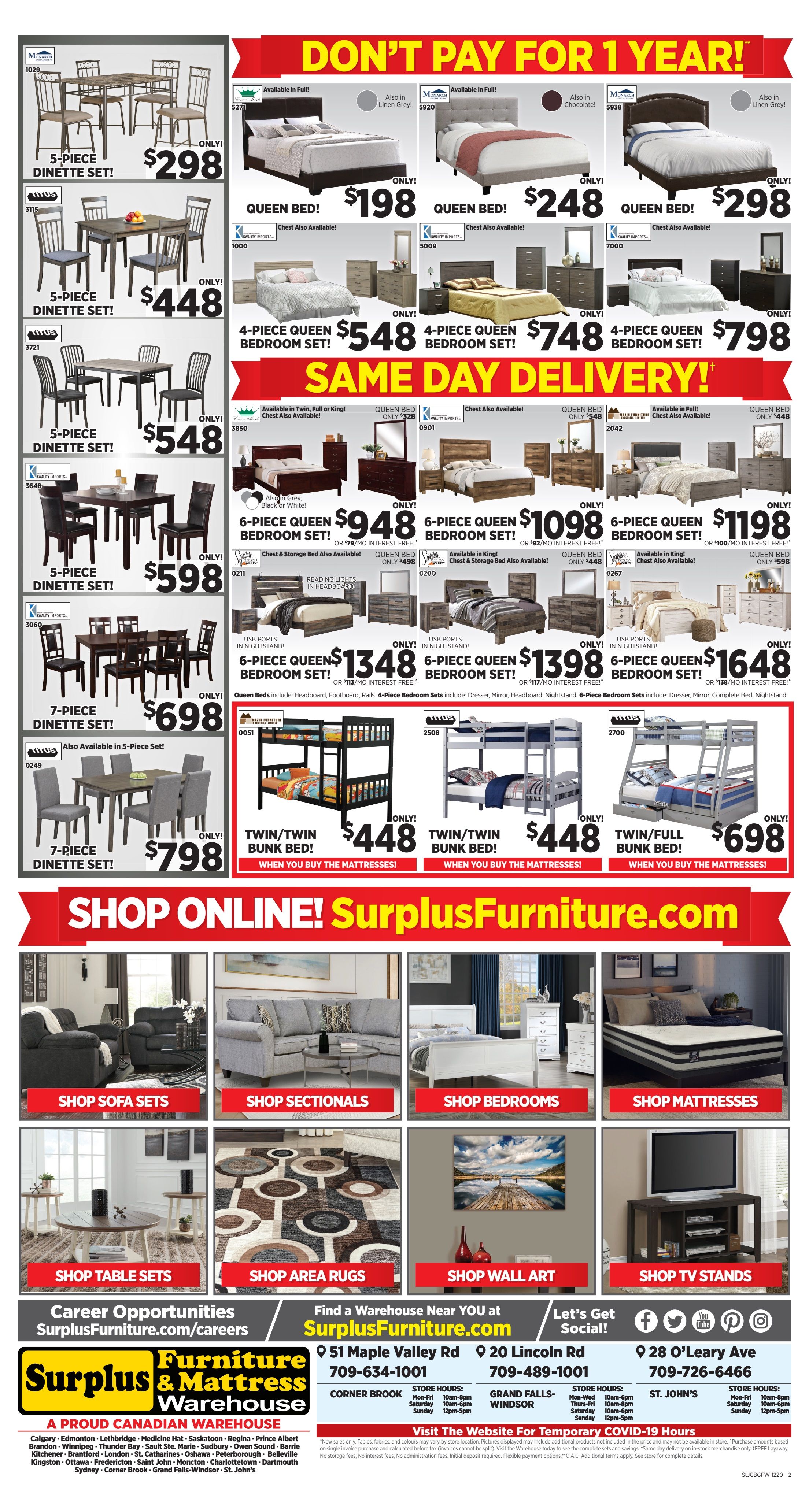 Surplus Furniture & Mattress Warehouse (St. John's) Flyer December 1 to 21