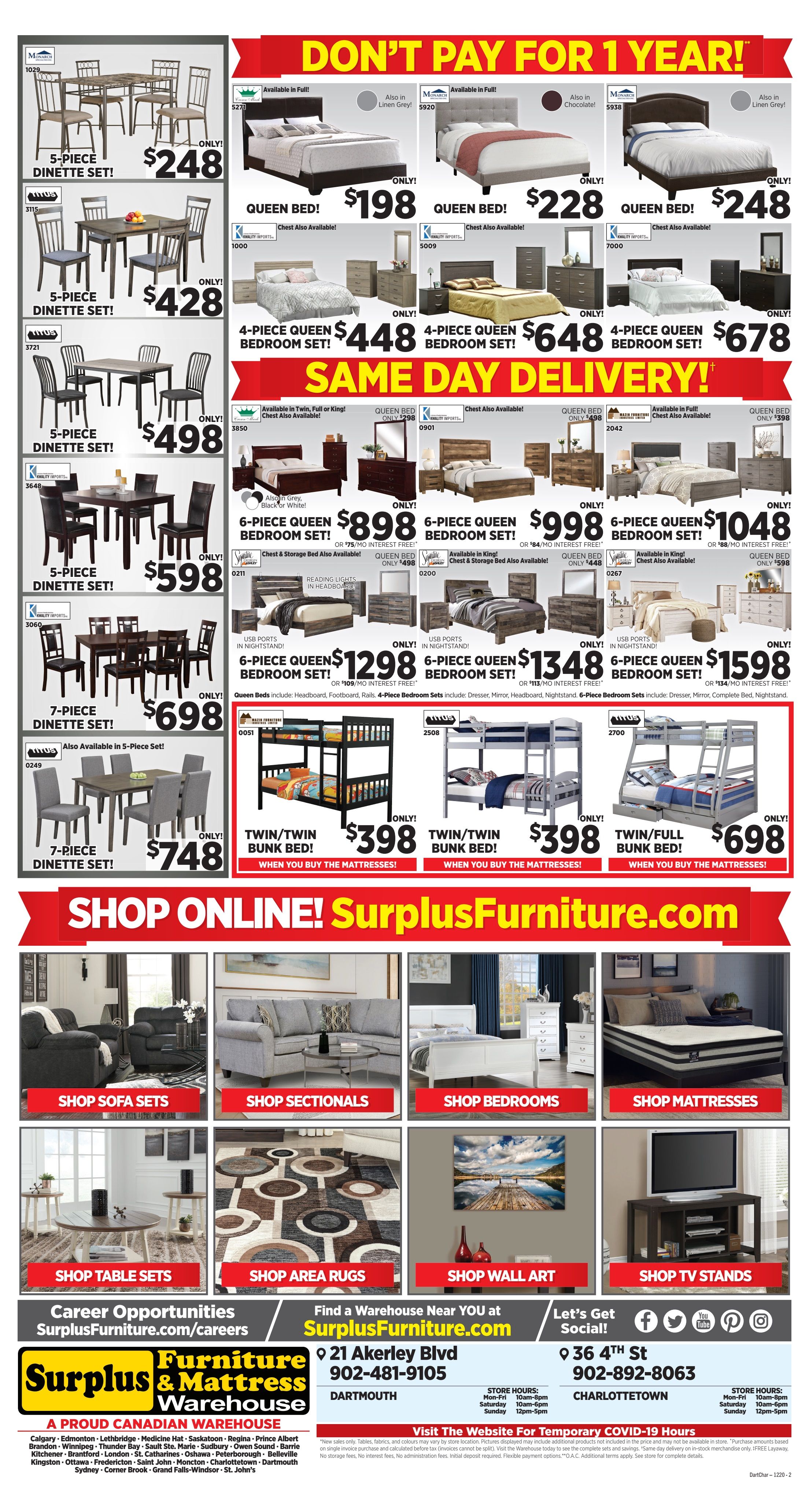 Surplus Furniture & Mattress Warehouse (Charlottetown) Flyer December 1 to 21