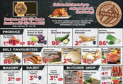 Pepper's Foods Flyer December 1 to 7