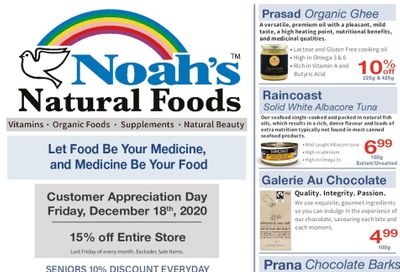Noah's Natural Foods Flyer December 1 to 31