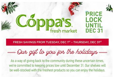 Coppa's Fresh Market Price Lock Flyer December 1 to 31
