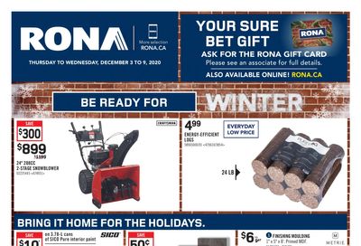 Rona (ON) Flyer December 3 to 9