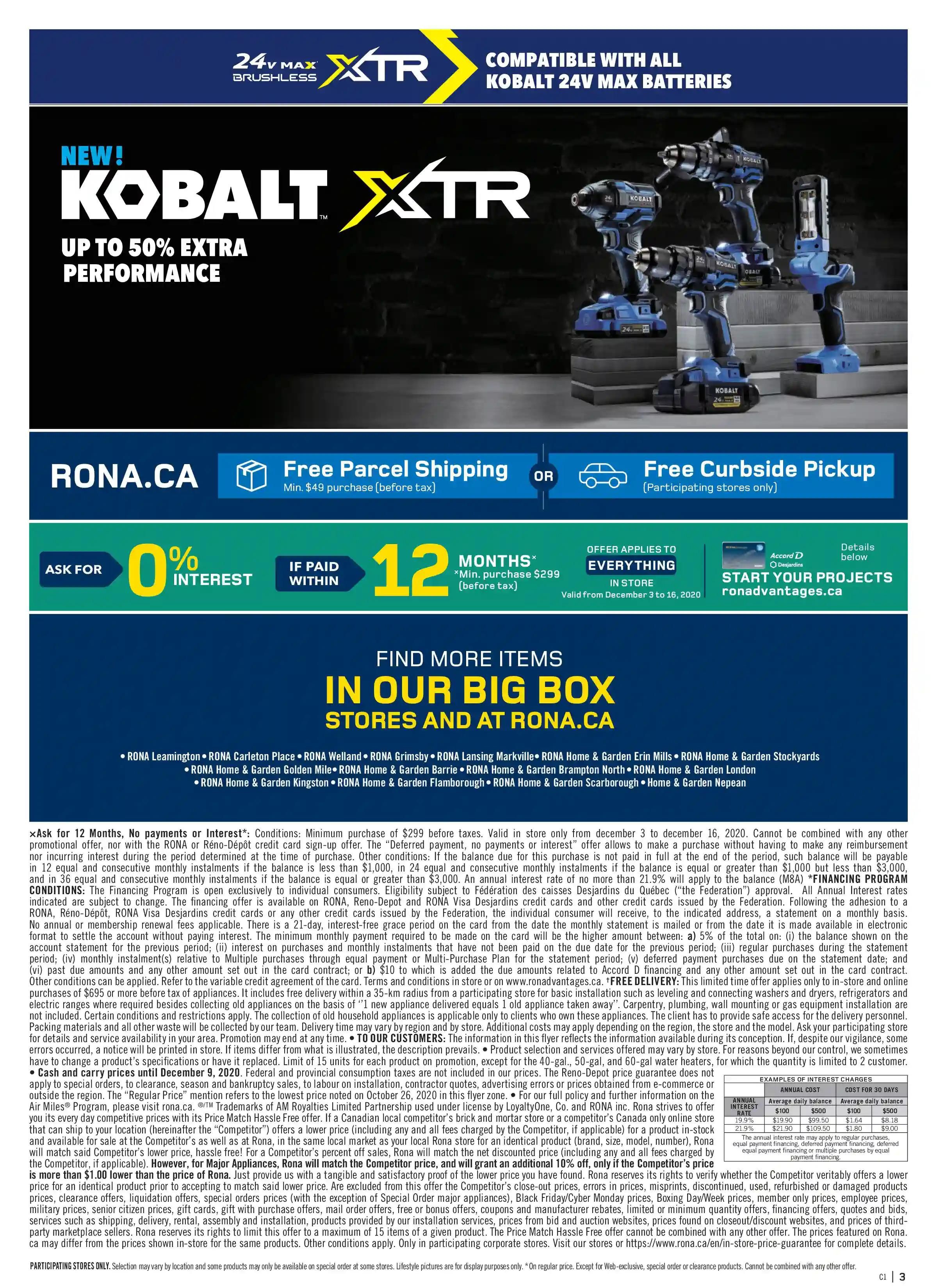 Rona (ON) Flyer December 3 to 9