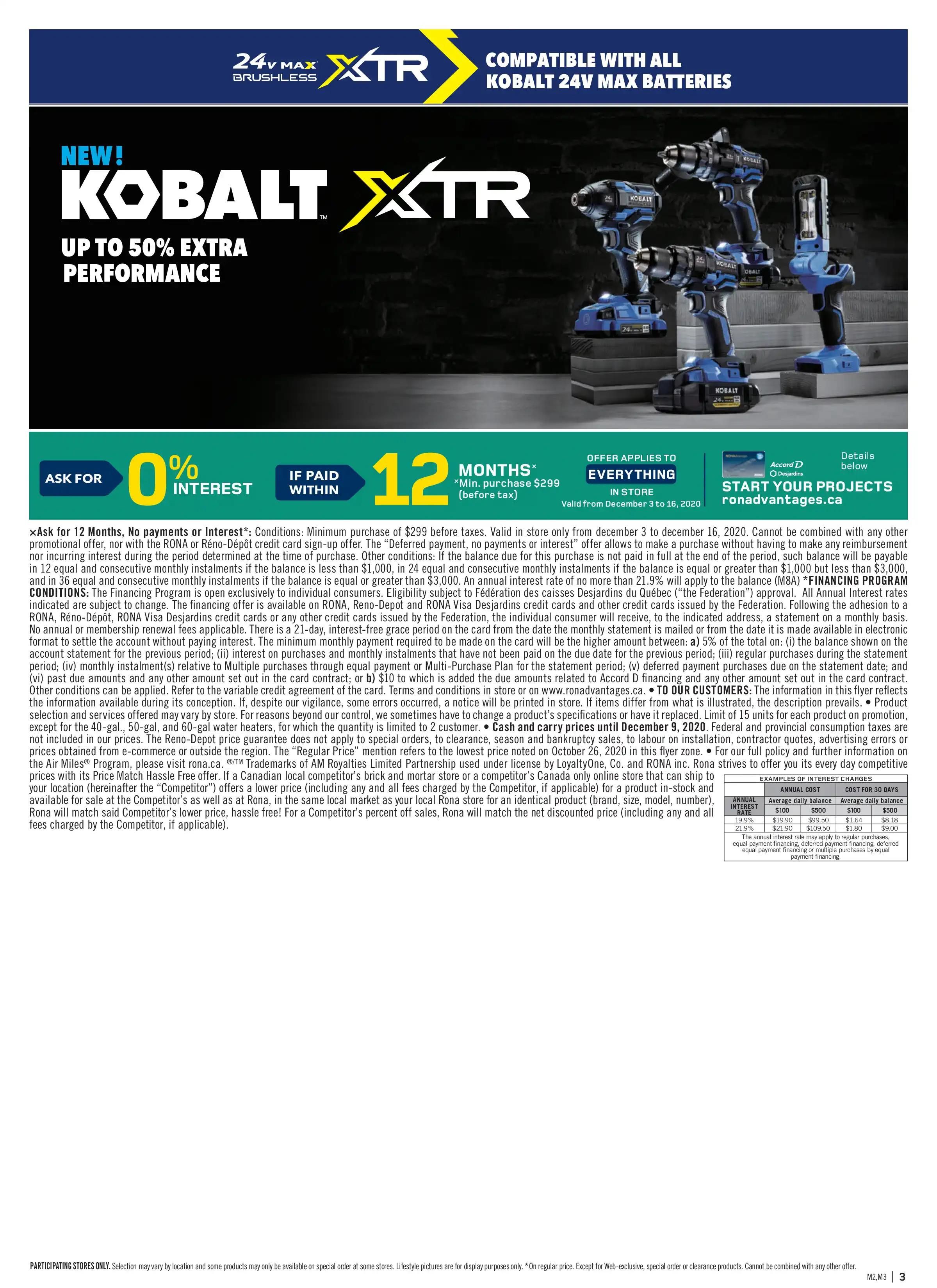 Rona (Atlantic) Flyer December 3 to 9