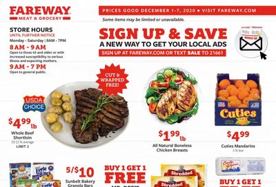 Fareway (IA, IL, MN, MO, NE, SD) Weekly Ad Flyer December 1 to December 7