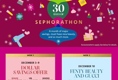 Sephora Weekly Ad Flyer December 2 to December 9