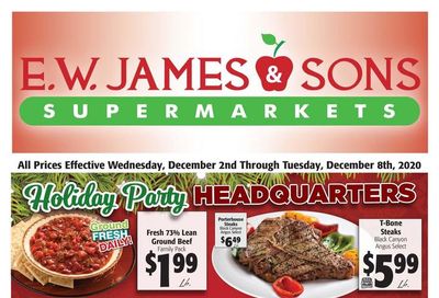 E.W. James & Sons Weekly Ad Flyer December 2 to December 8, 2020