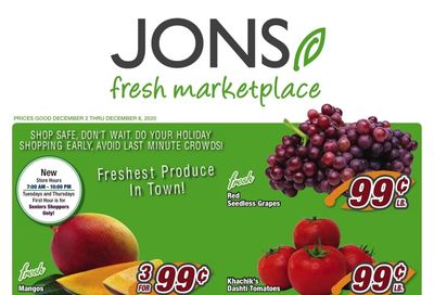 JONS Fresh Marketplace Weekly Ad Flyer December 2 to December 8, 2020