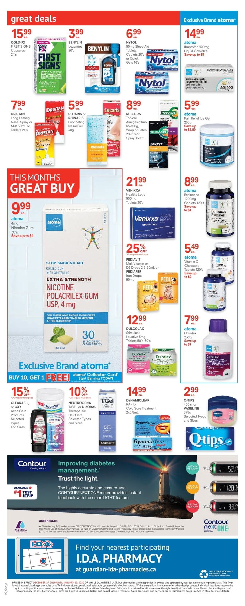 I.D.A. Pharmacy Flyer December 27 to January 30