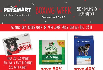 PetSmart Boxing Week Flyer December 26 to 29