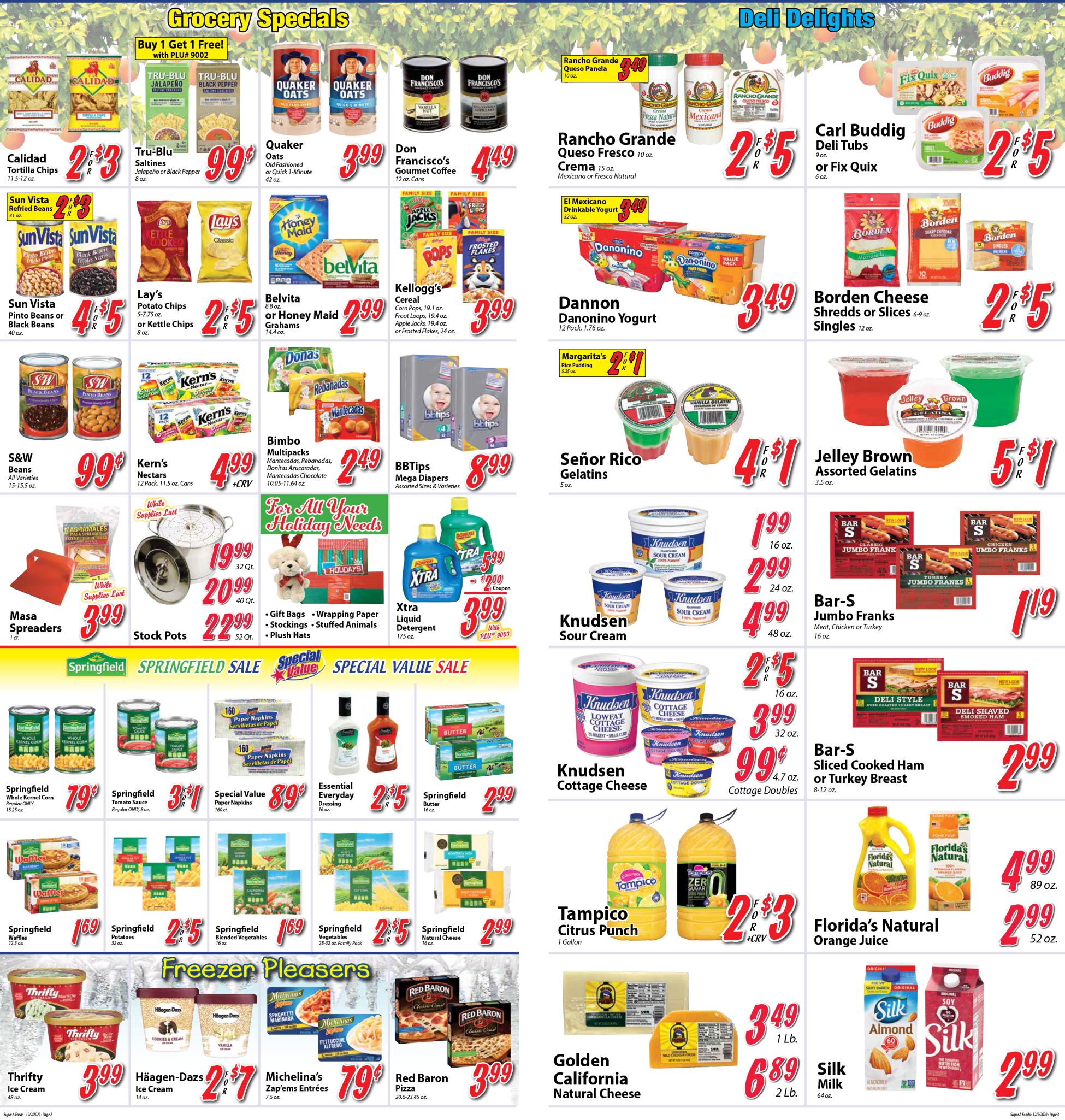 Super A Foods Weekly Ad Flyer December 2 to December 8, 2020