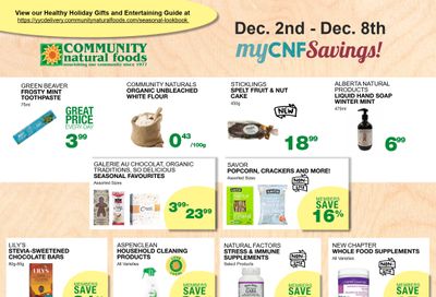 Community Natural Foods Flyer December 2 to 8