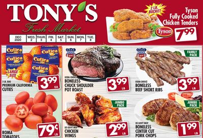 Tony's Fresh Market Weekly Ad Flyer December 2 to December 8, 2020