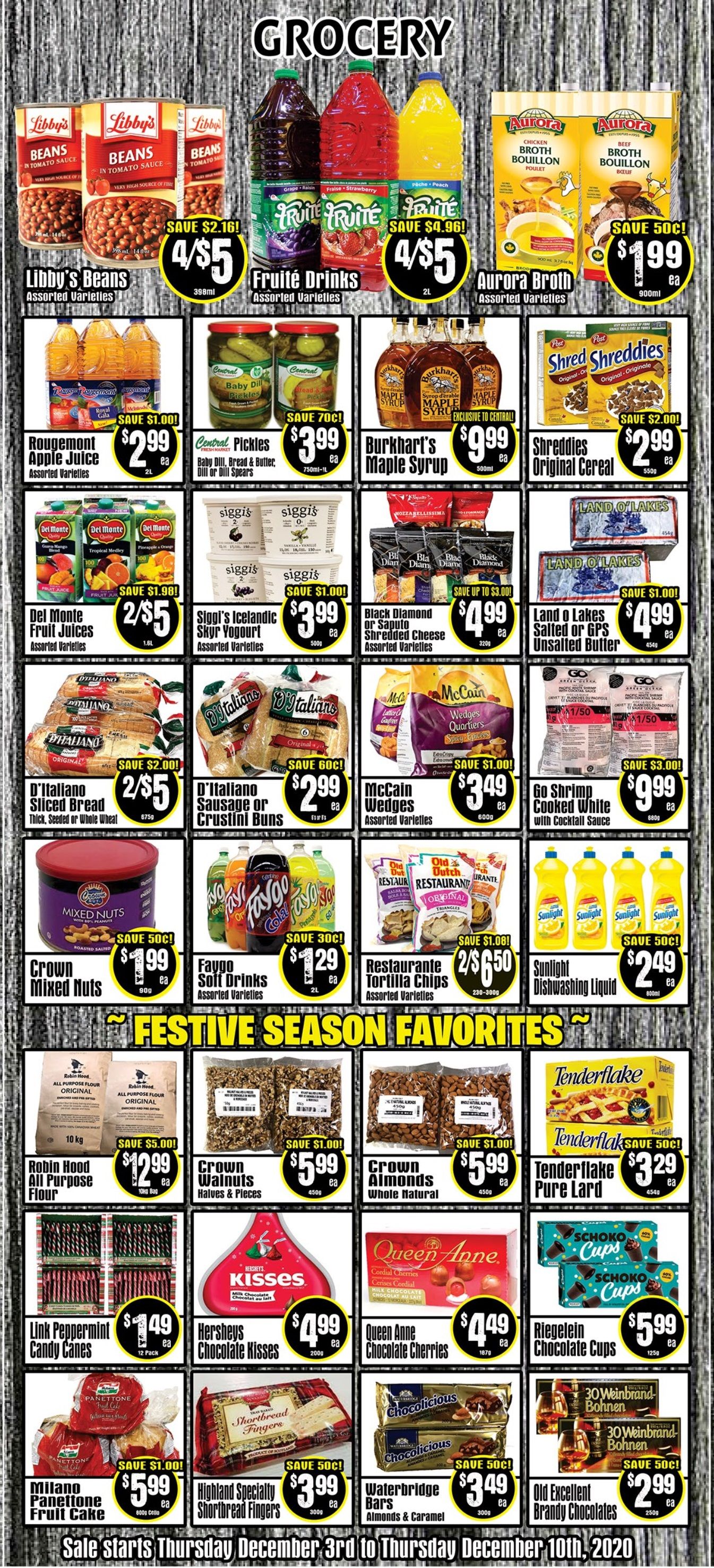 Central Fresh Market Flyer December 3 to 10