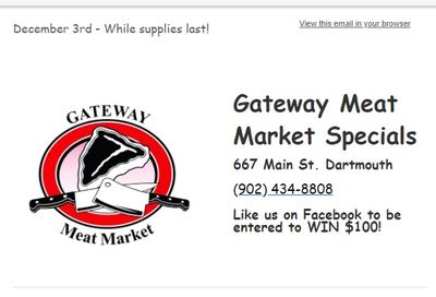 Gateway Meat Market Flyer December 3 to 9