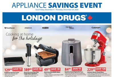 London Drugs Appliance Savings Event Flyer December 4 to 24