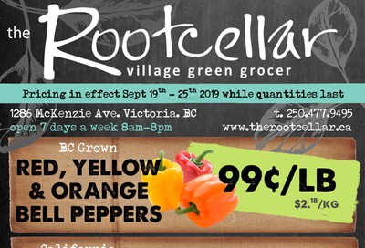 The Root Cellar Flyer September 19 to 25