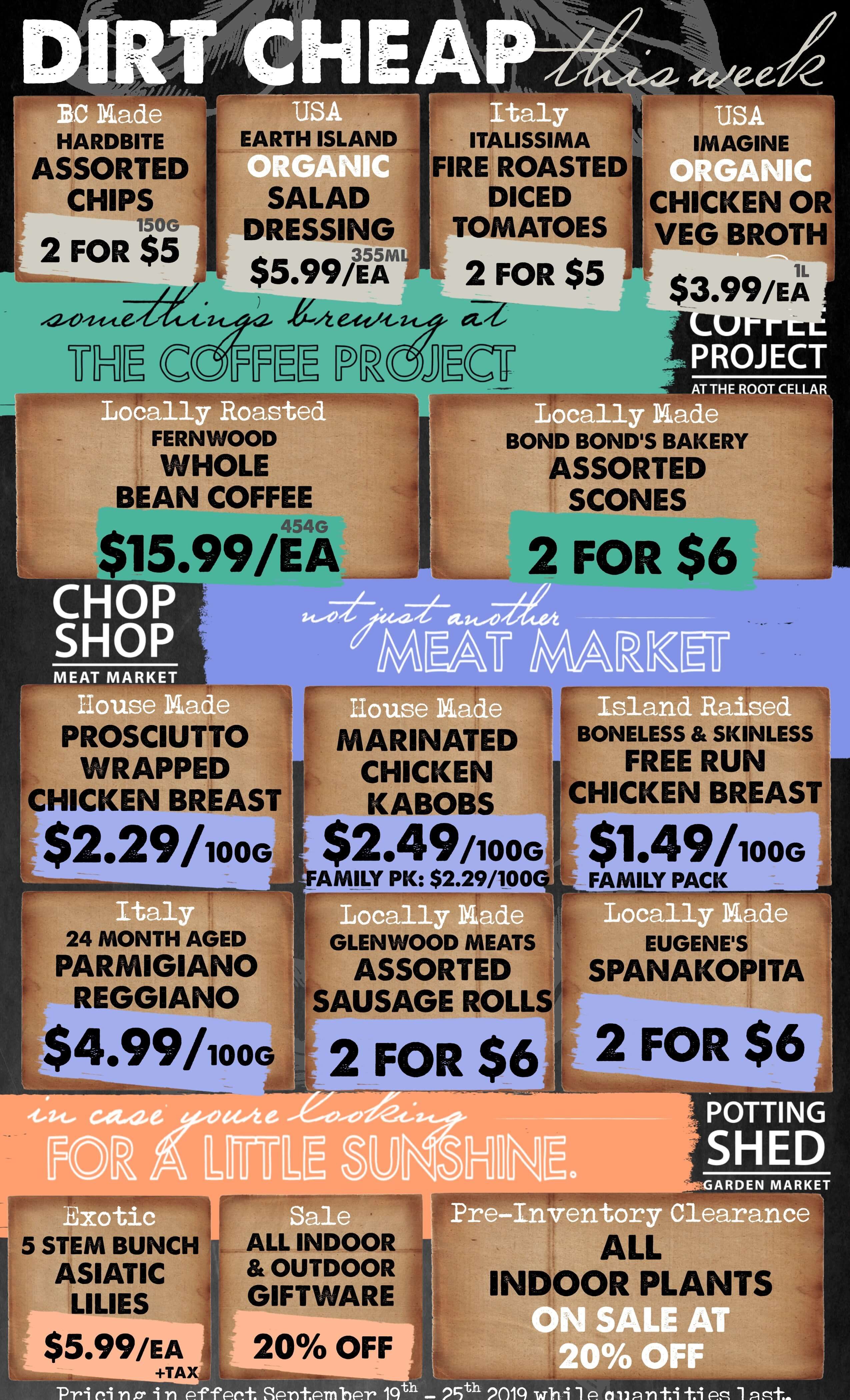 The Root Cellar Flyer September 19 to 25