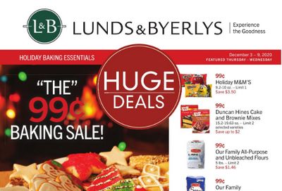 Lunds & Byerlys Holiday Weekly Ad Flyer December 3 to December 9, 2020