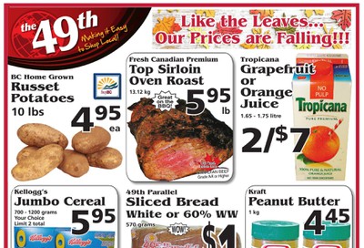 The 49th Parallel Grocery Flyer September 19 to 25