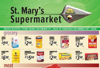 St. Mary's Supermarket Flyer December 4 to 10