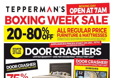 Tepperman's Boxing Week Sale Flyer December 26 to 31