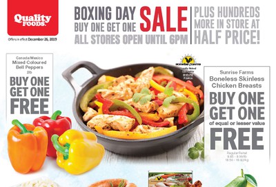 Quality Foods Boxing Day Flyer December 26