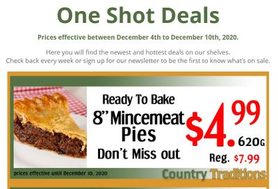 Country Traditions One-Shot Deals Flyer December 4 to 10