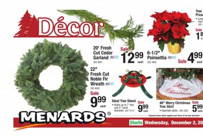 Menards Weekly Ad Flyer December 2 to December 13