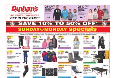 Dunham's Sports Weekly Ad Flyer December 5 to December 10